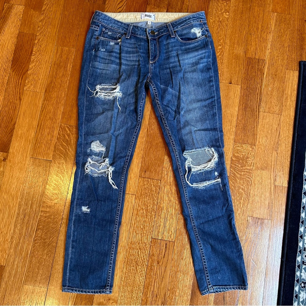 PAIGE Jimmy Jimmy Skinny Distressed Jeans Sz 28